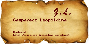 Gasparecz Leopoldina névjegykártya